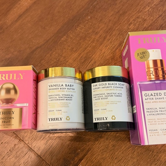 TRULY Other - TRULY Skincare Collection with Pink and Gold Accents